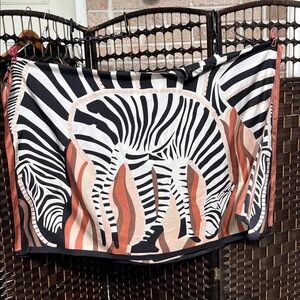 Chico's Zebra Print Top - Black, White, and Brown